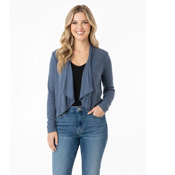 Lularoe size medium blue sweater knit cardigan - Picture 1 of 5